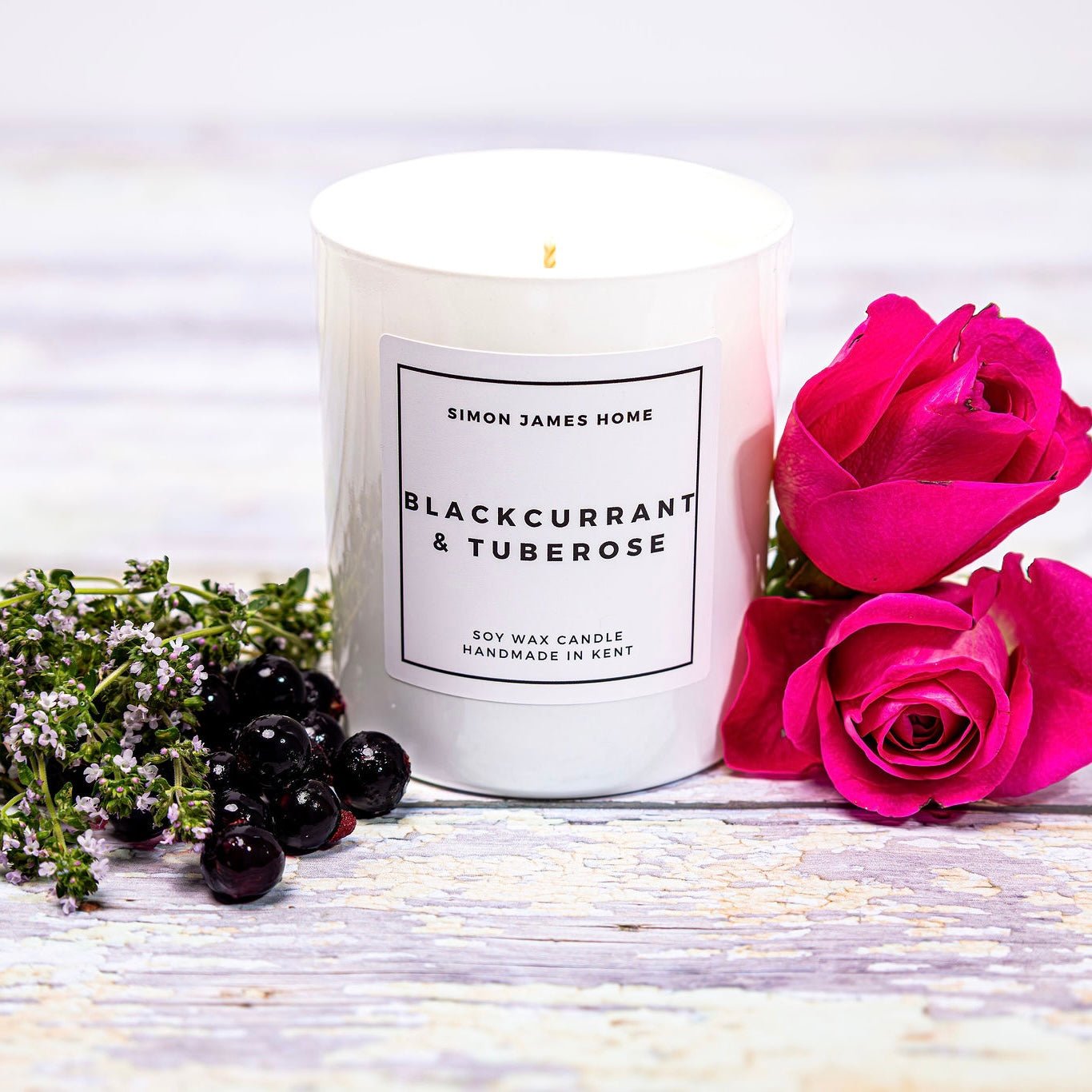 Blackcurrant & Tuberose Candle - Luxury Soy Wax - REGN