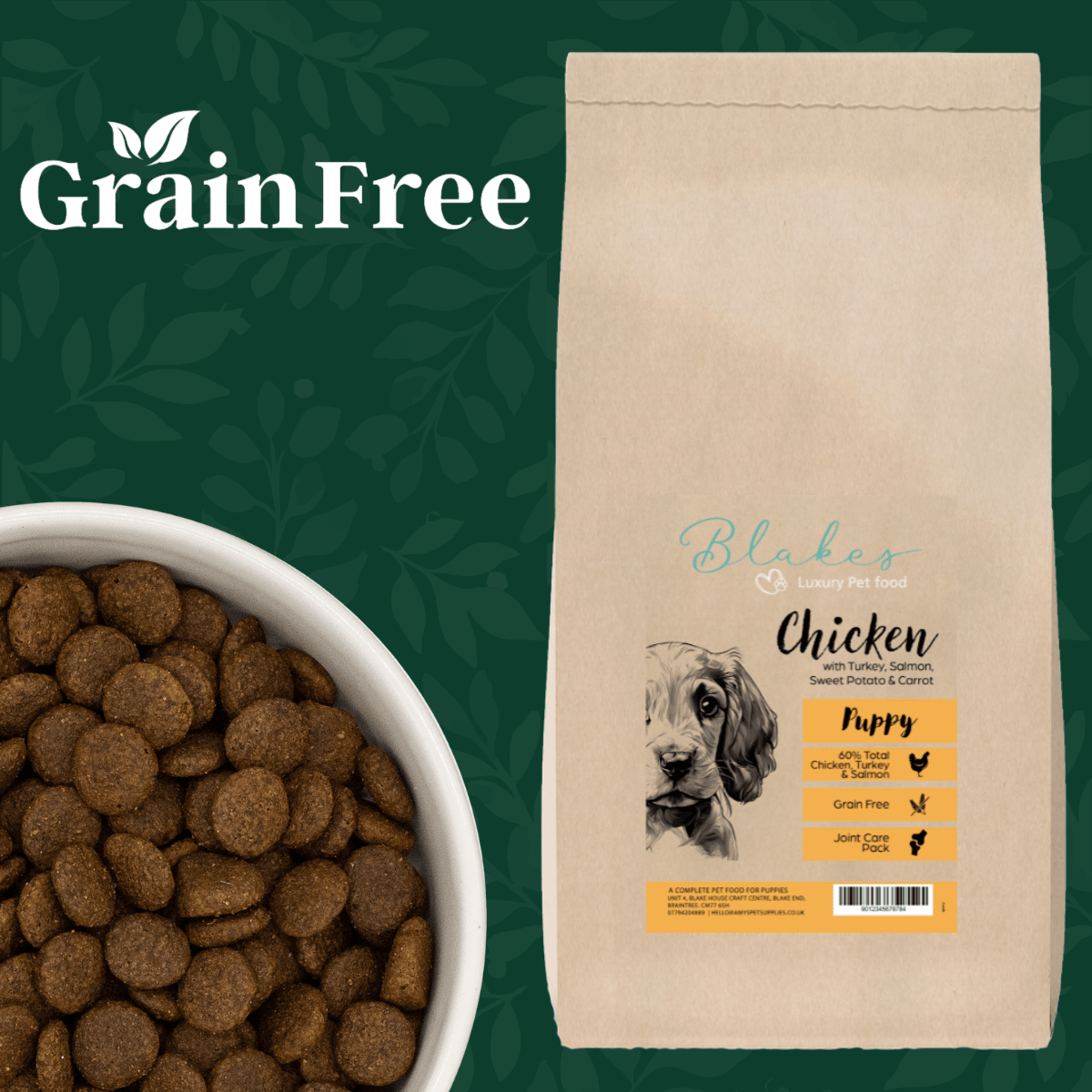 Blakes - Puppy - Grain Free Complete Dog Food - REGN