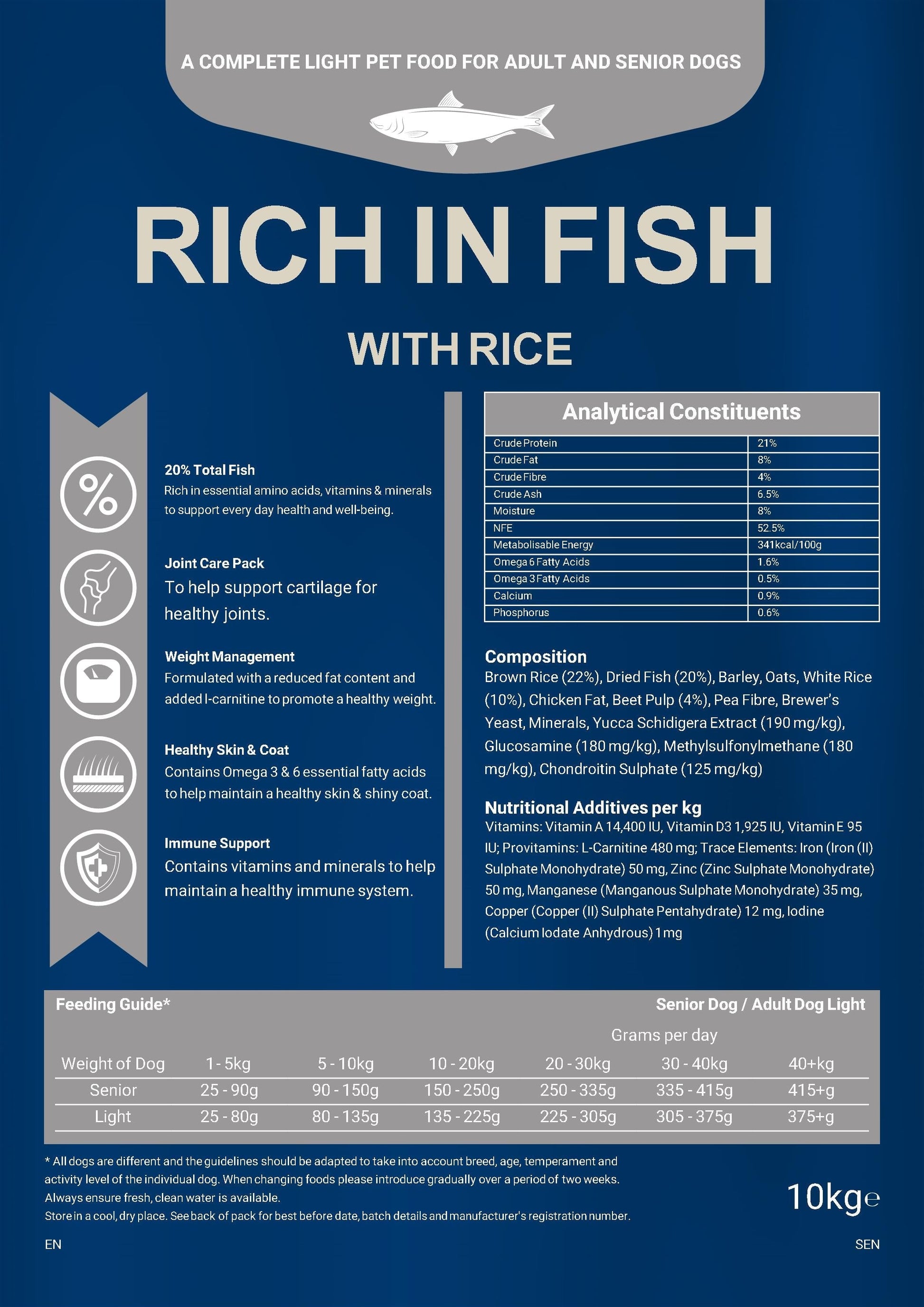 Blakes - Senior/Light - Super Premium - Rich in Fish with Rice 10Kg - REGN