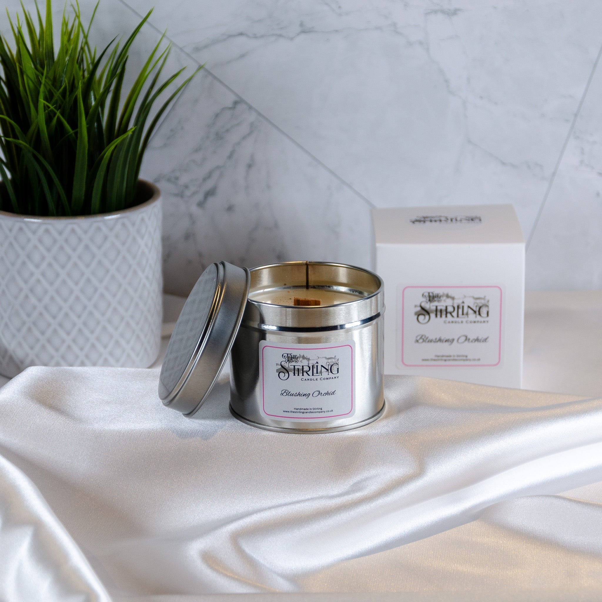 Blushing Orchid - Travel Tin Candle - Wooden Wick - REGN