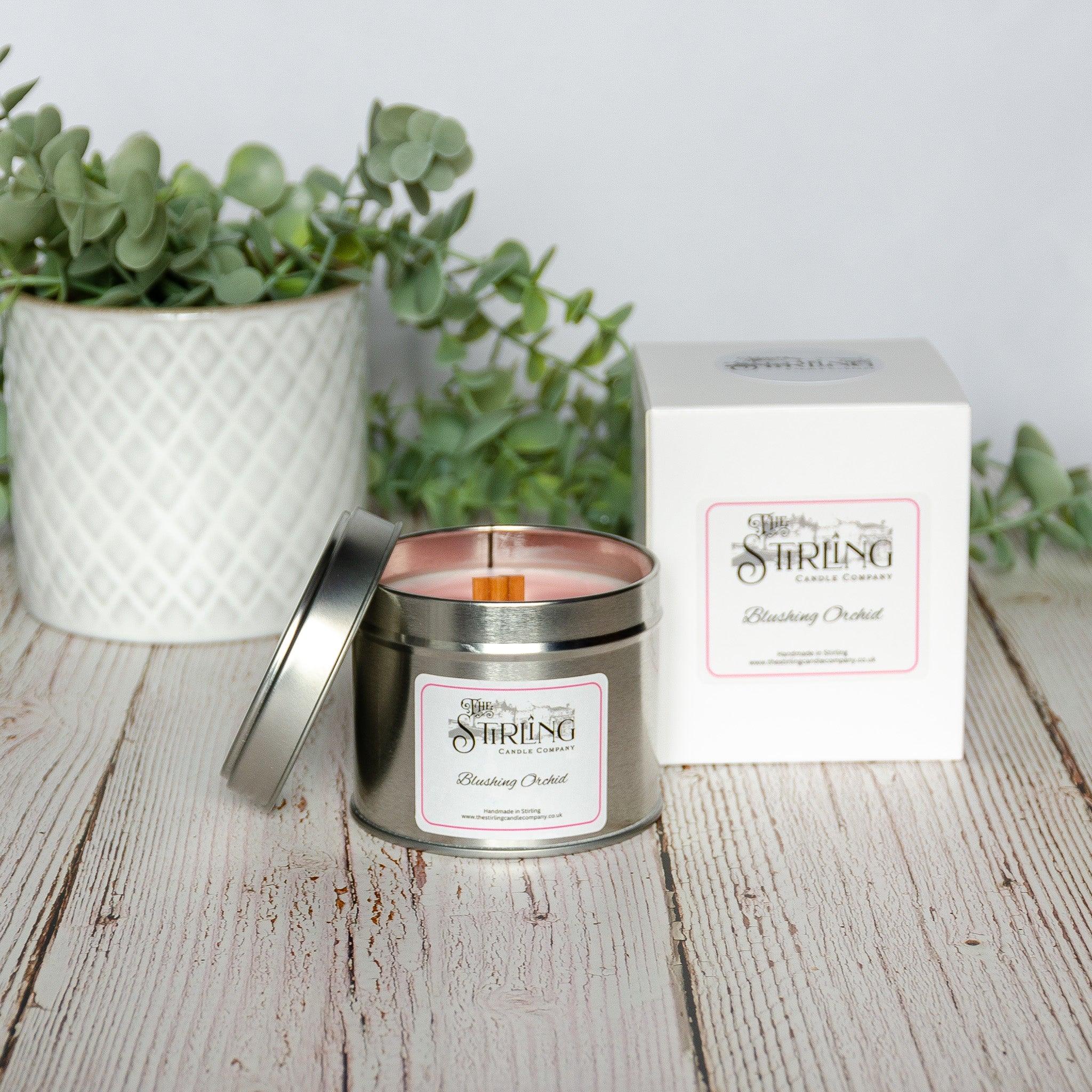 Blushing Orchid - Travel Tin Candle - Wooden Wick - REGN