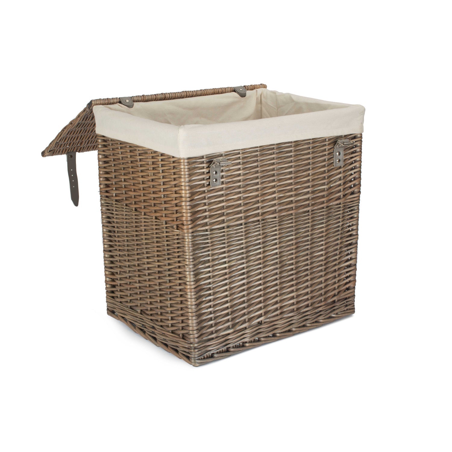 Boutique Antique Wash Willow Storage Laundry Hamper with Lining - Large - REGN