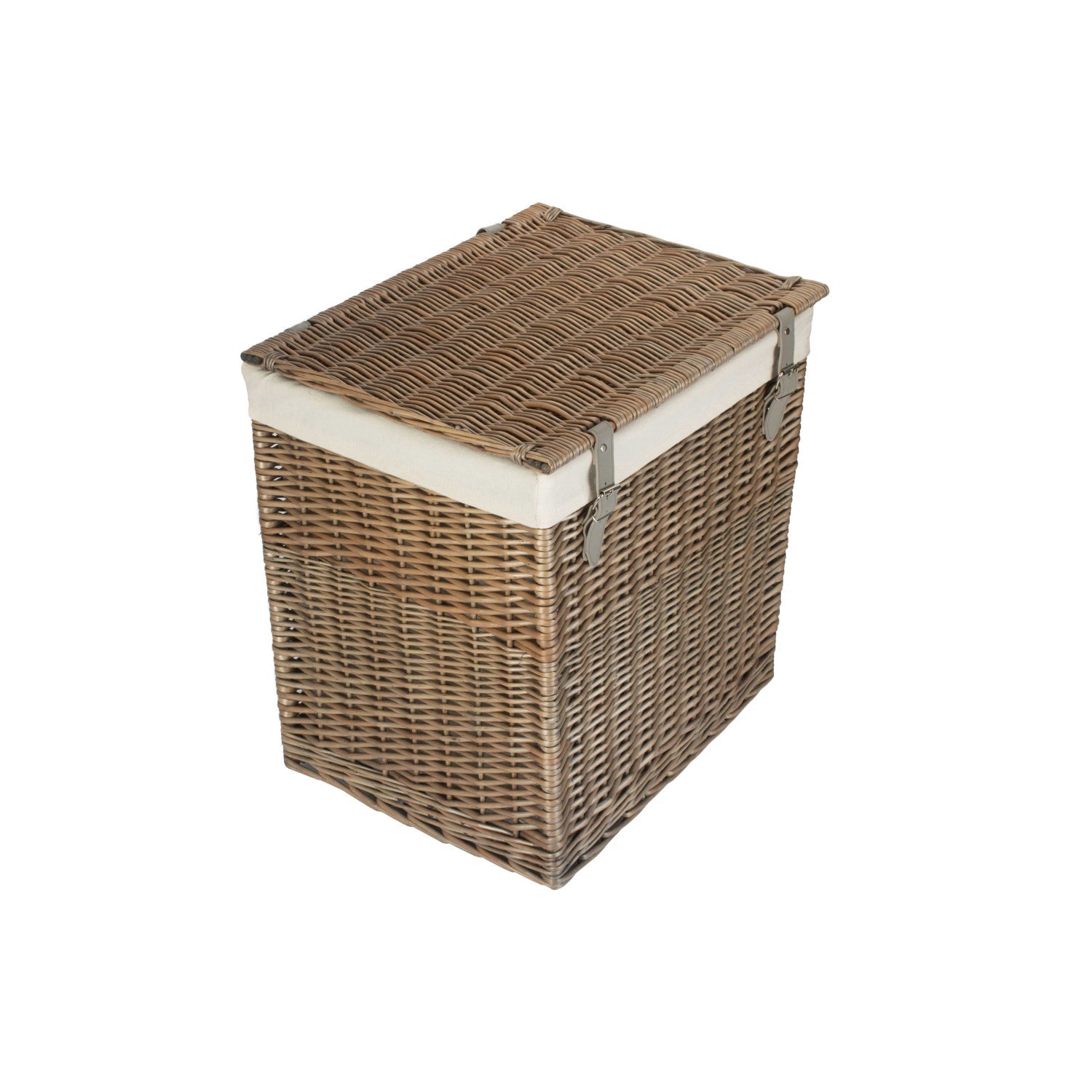Boutique Antique Wash Willow Storage Laundry Hamper with Lining - Large - REGN