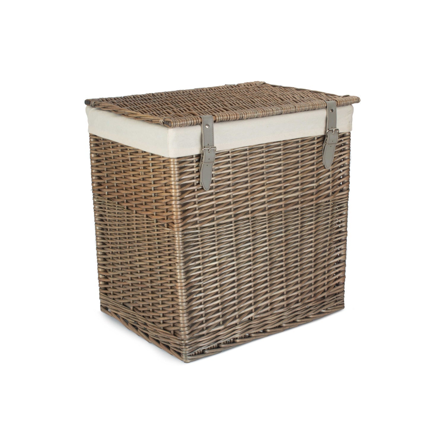 Boutique Antique Wash Willow Storage Laundry Hamper with Lining - Large - REGN