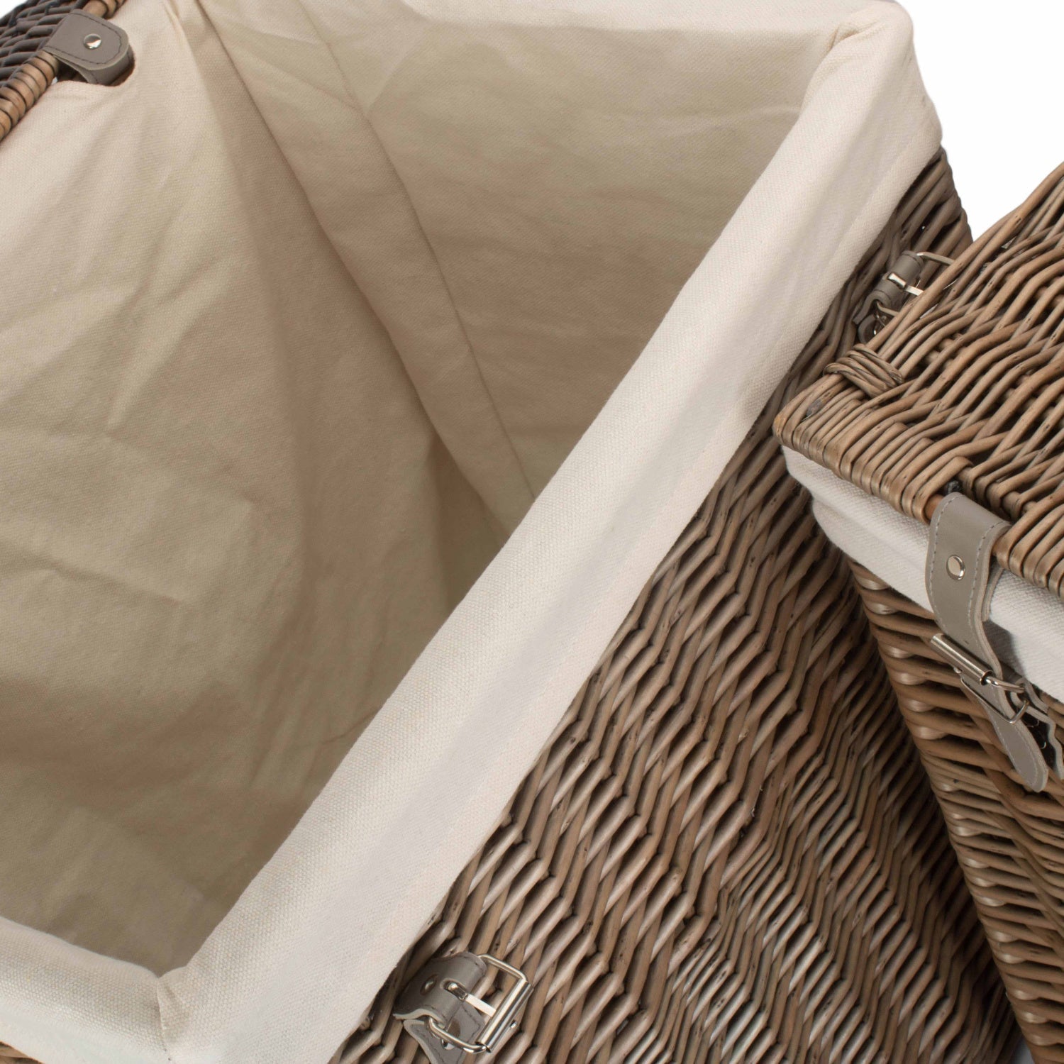 Boutique Antique Wash Willow Storage Laundry Hamper with Lining Set 2 - REGN