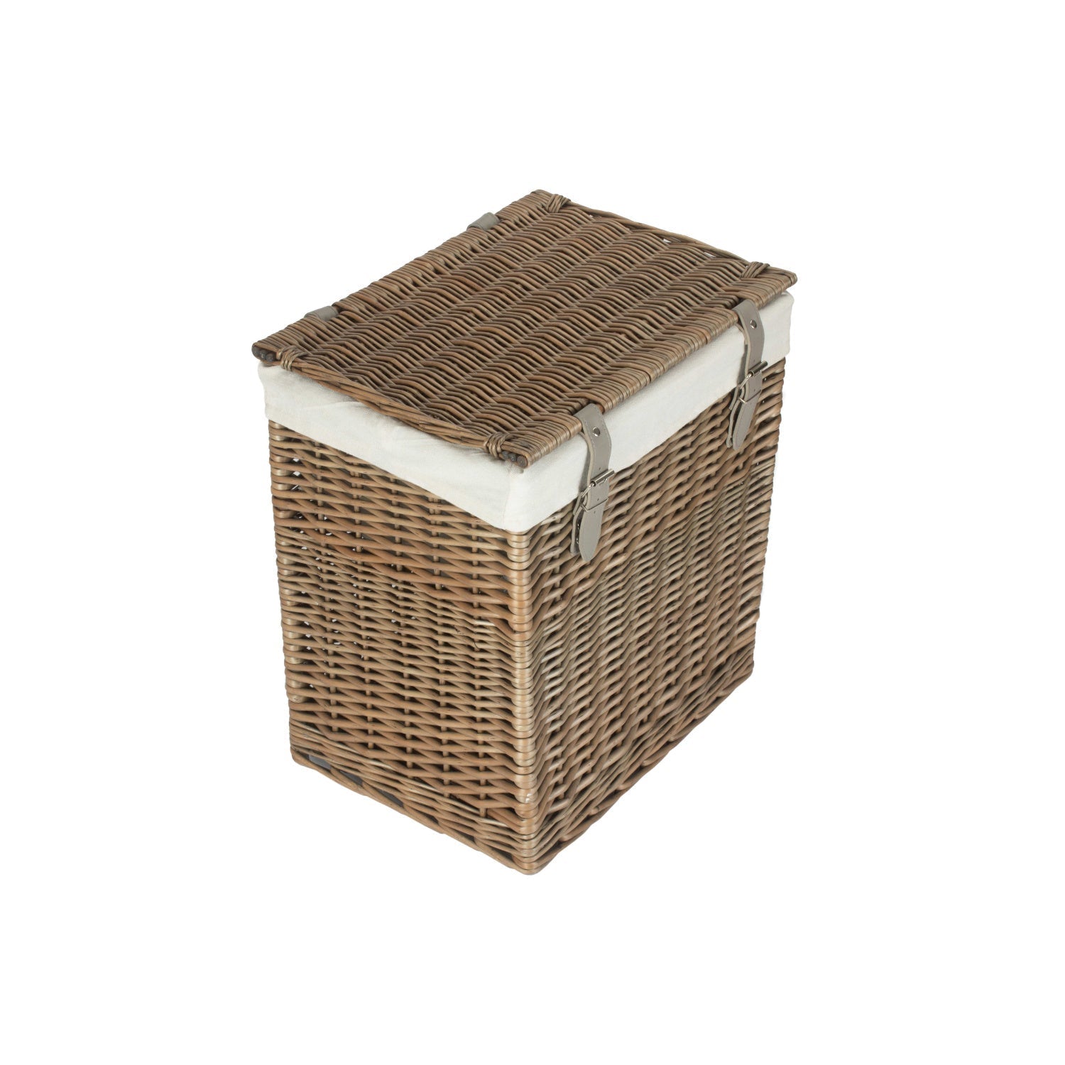 Boutique Antique Wash Willow Storage Laundry Hamper with Lining - Small - REGN
