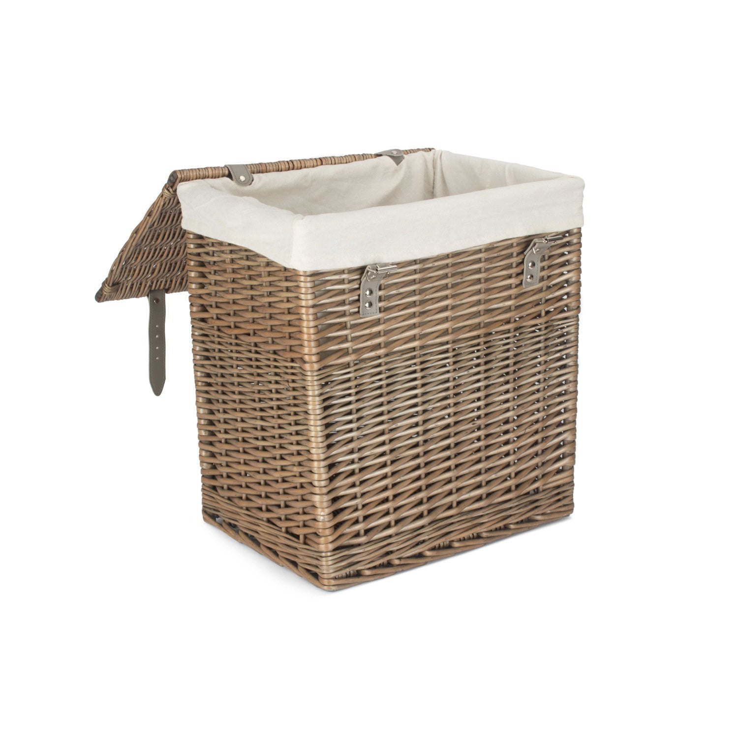 Boutique Antique Wash Willow Storage Laundry Hamper with Lining - Small - REGN