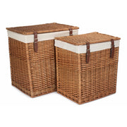 Boutique Double Steamed Willow Laundry Hamper With Lining Set 2 - REGN