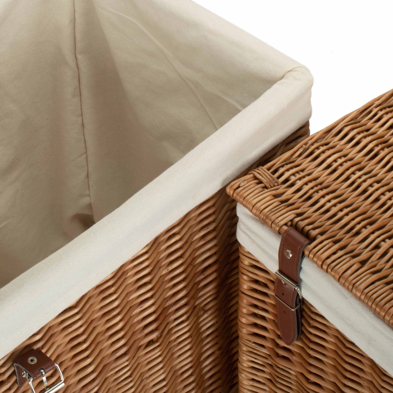 Boutique Double Steamed Willow Laundry Hamper With Lining Set 2 - REGN
