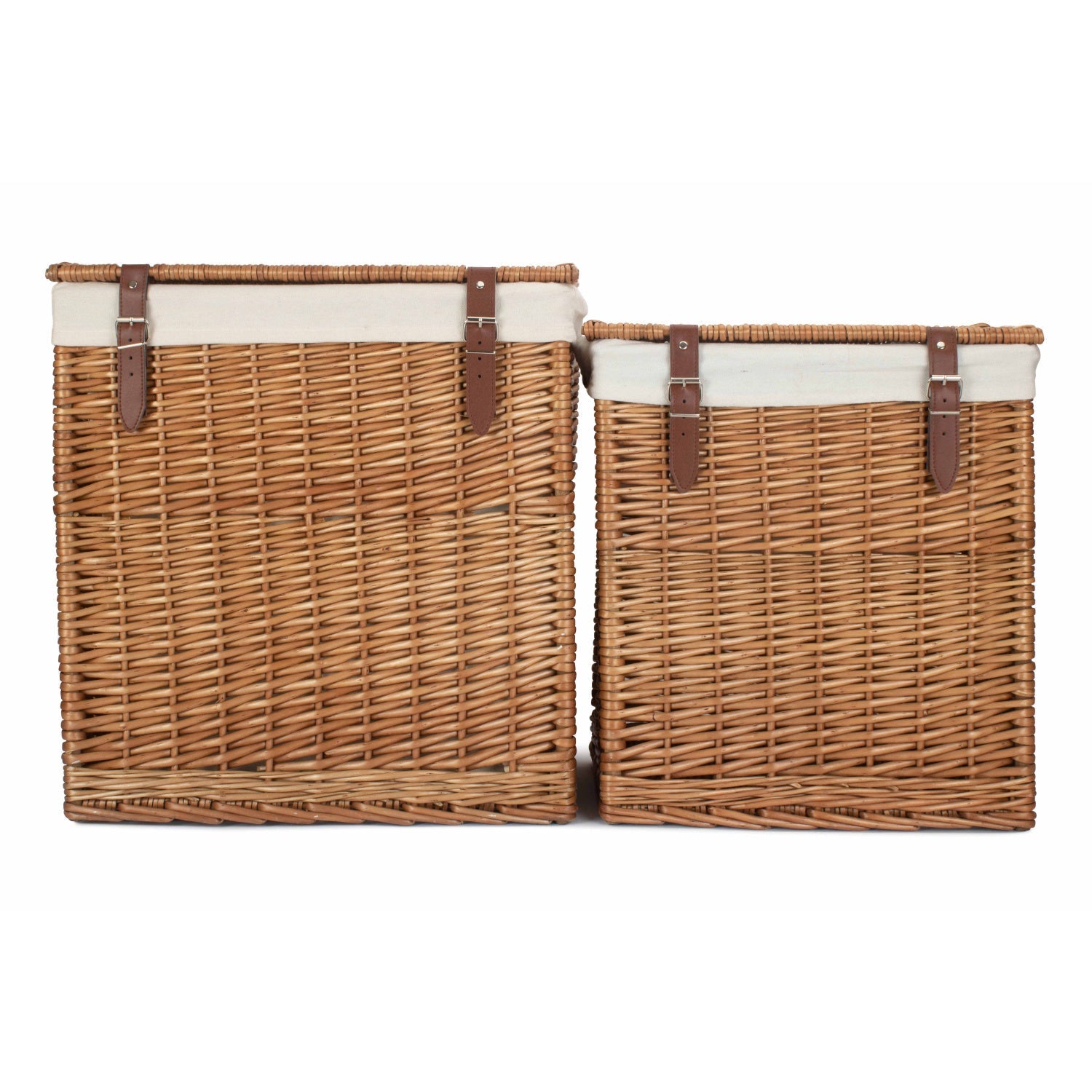 Boutique Double Steamed Willow Laundry Hamper With Lining Set 2 - REGN