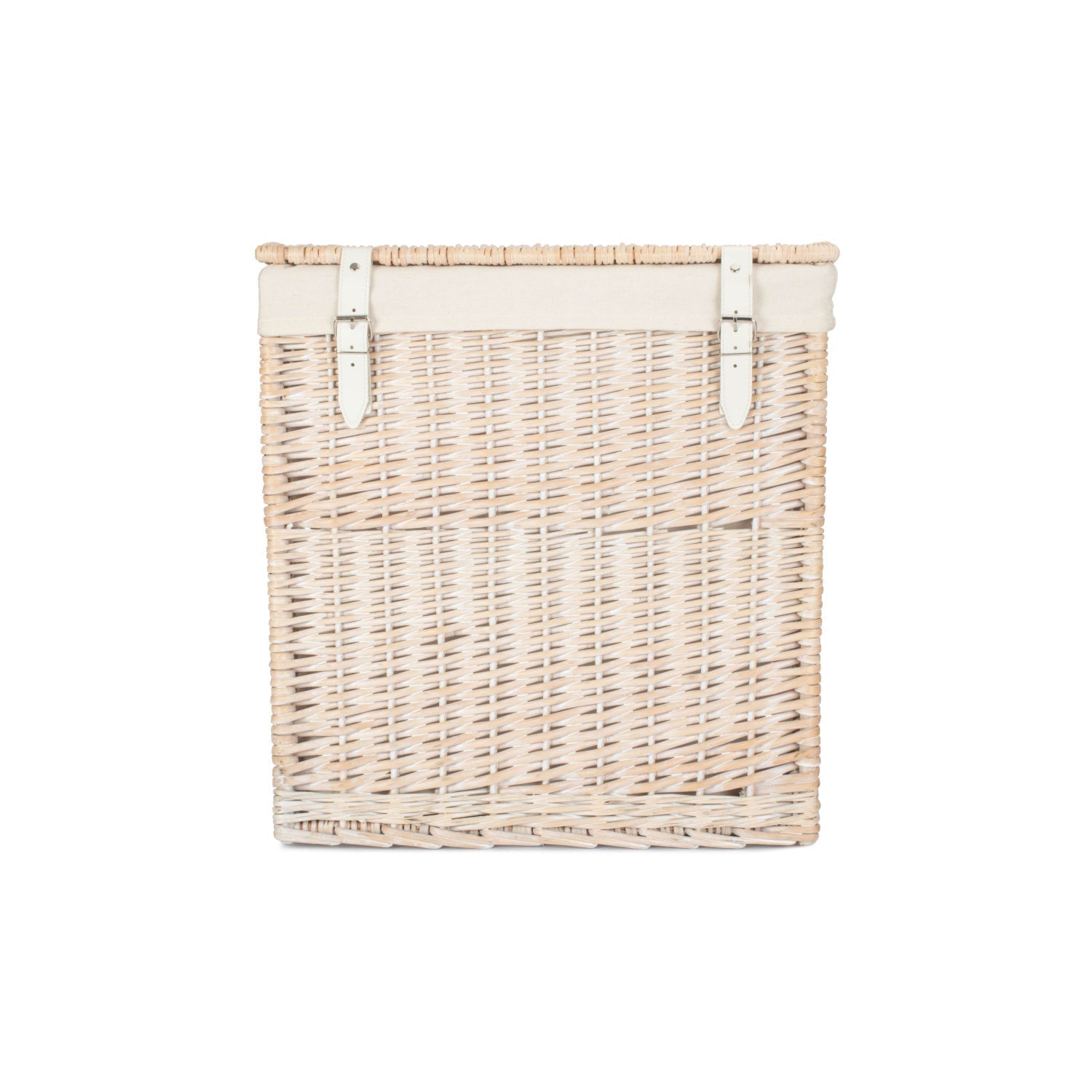 Boutique White Wash Willow Laundry Hamper With Lining - Large - REGN