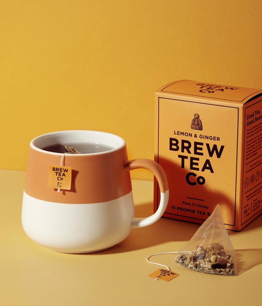 Brew Tea Lemon & Ginger Proper Teabags (15 Teabags) - REGN