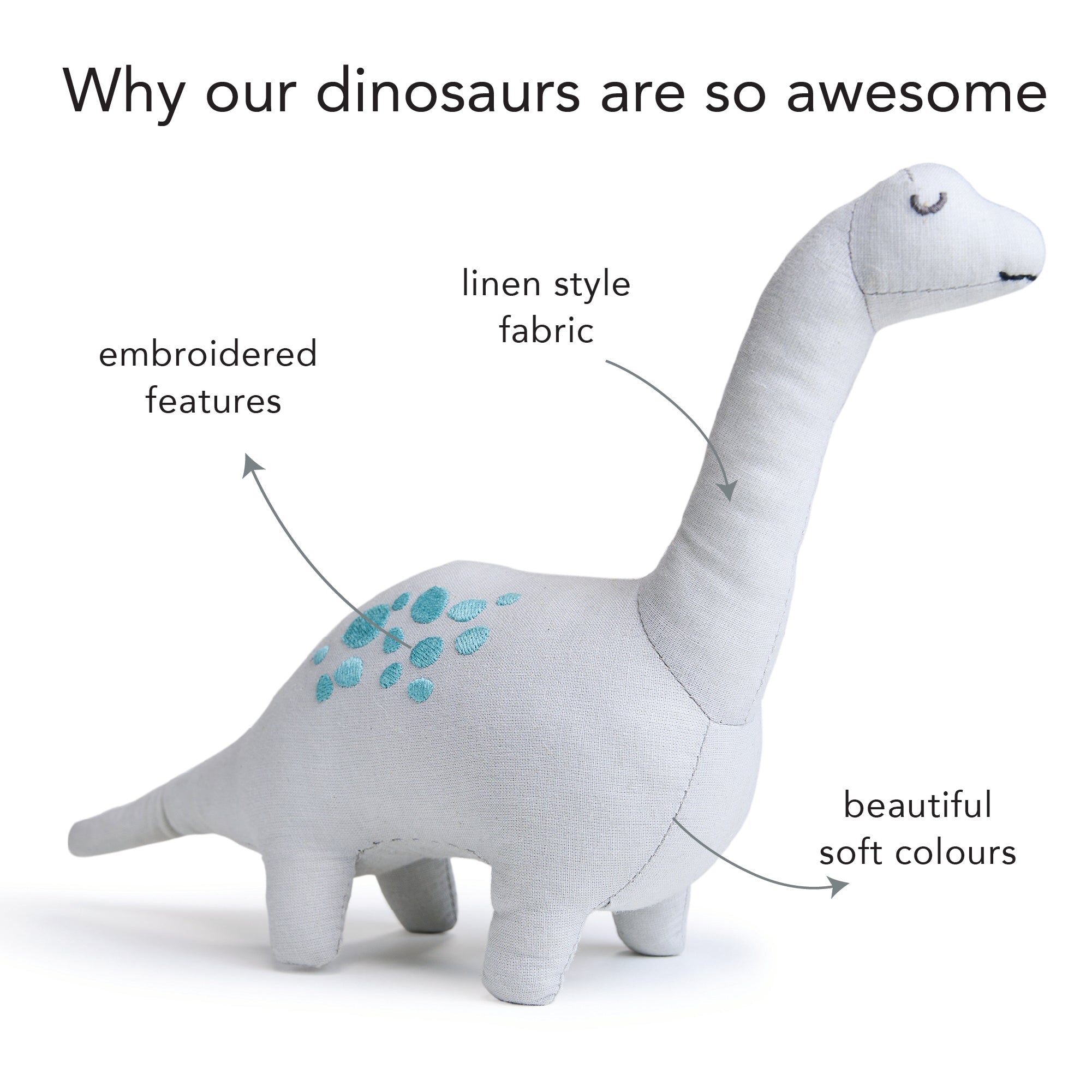 Bronty Linen Dinosaur Toy - REGN
