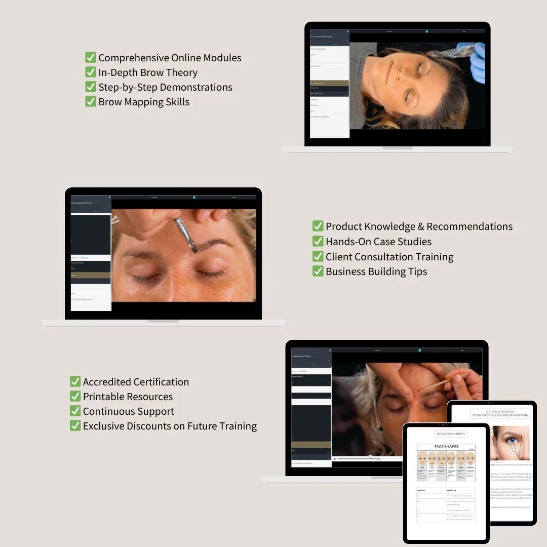 Brow Lamination, Waxing & Tinting Course Beginners 3 Course Bundle - REGN