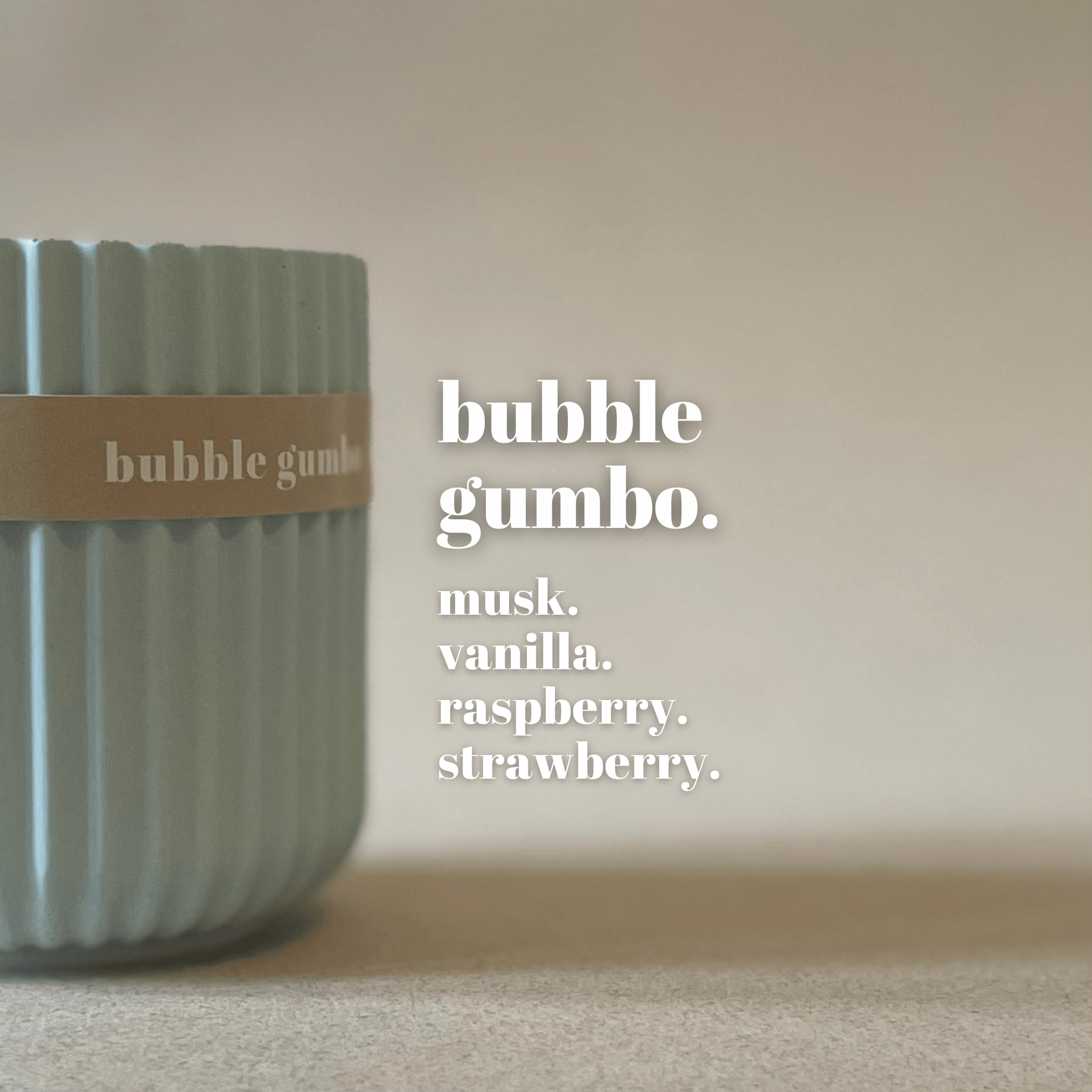 Bubblegum Stoneware Soy Candle – Eco - Friendly Colourful Candle - REGN