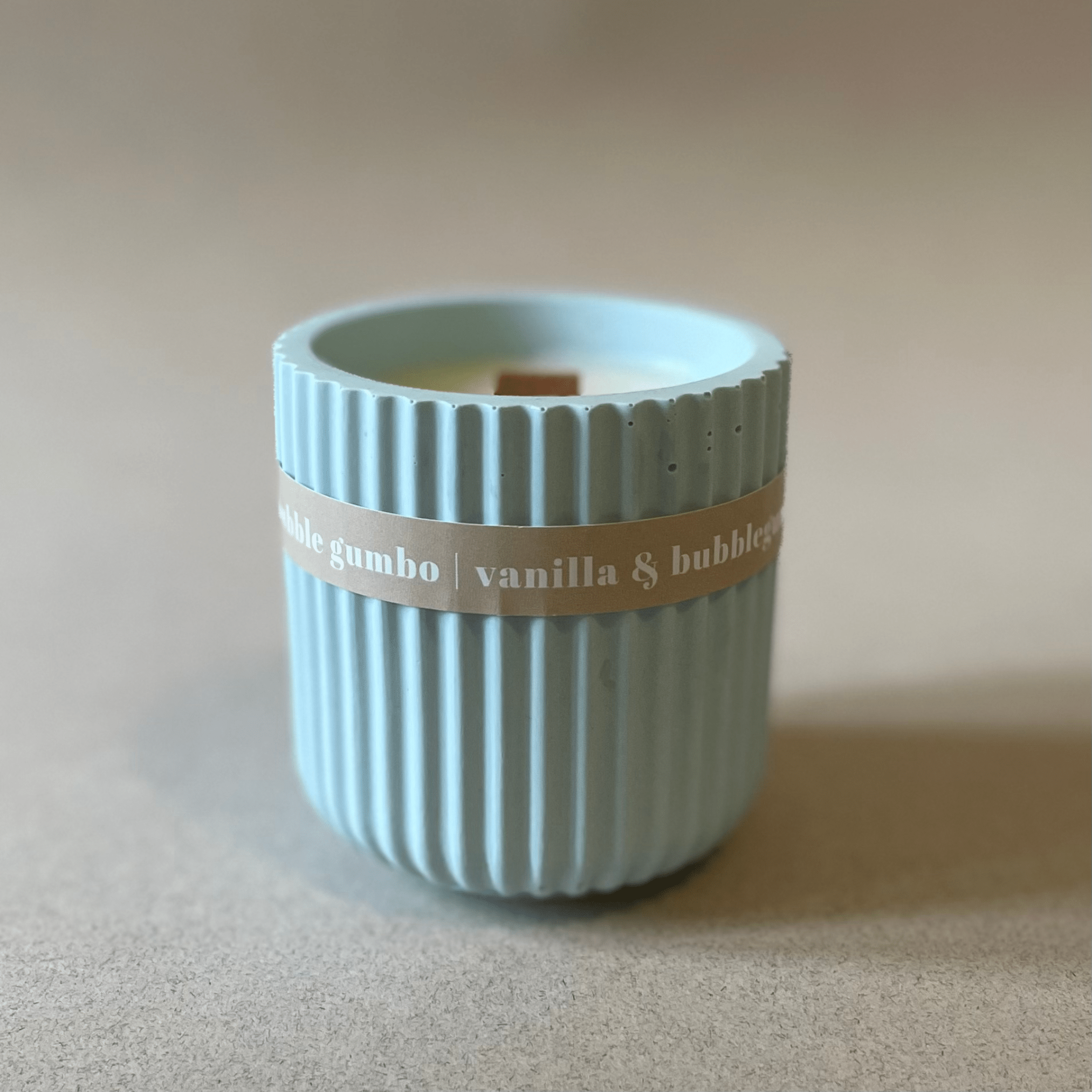 Bubblegum Stoneware Soy Candle – Eco - Friendly Colourful Candle - REGN