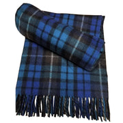 Buchanan Blue Recycled Wool Blanket in Classic Tartan Check - REGN