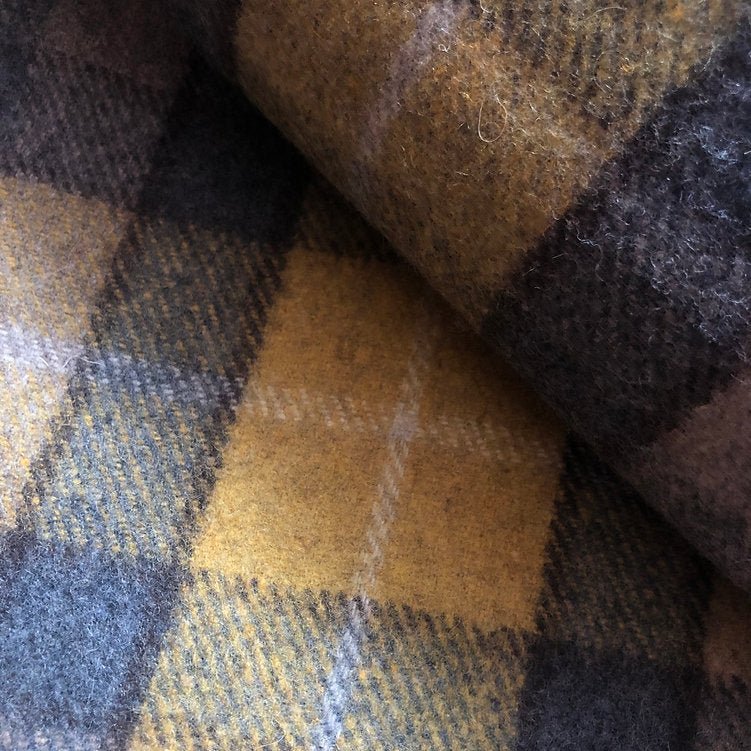 Buchanan Natural Mustard Recycled Wool Blanket in Soft Tartan Check (Copy) - REGN