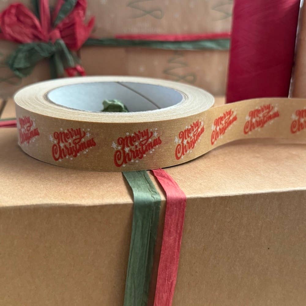 Colourful Festive Biodegradable Paper Tape 24mm x 50m
