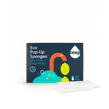 Eco Pop-Up Sponges 2-Pack | Plastic-Free Cellulose Sponges Made in UK
