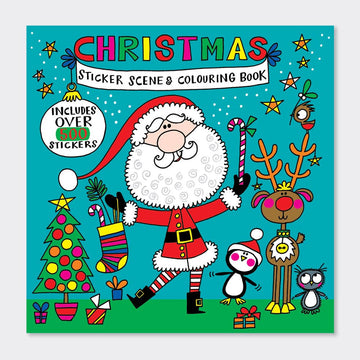Christmas Sticker Scene Book – Festive Colouring & Foiled Stickers