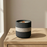 Coffee Scented Refillable Soy Wax Candle | Black Jesmonite | 135g