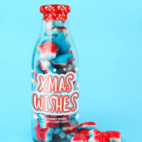 Xmas Wishes Sweet Bottle – Cherry Gummy Stars