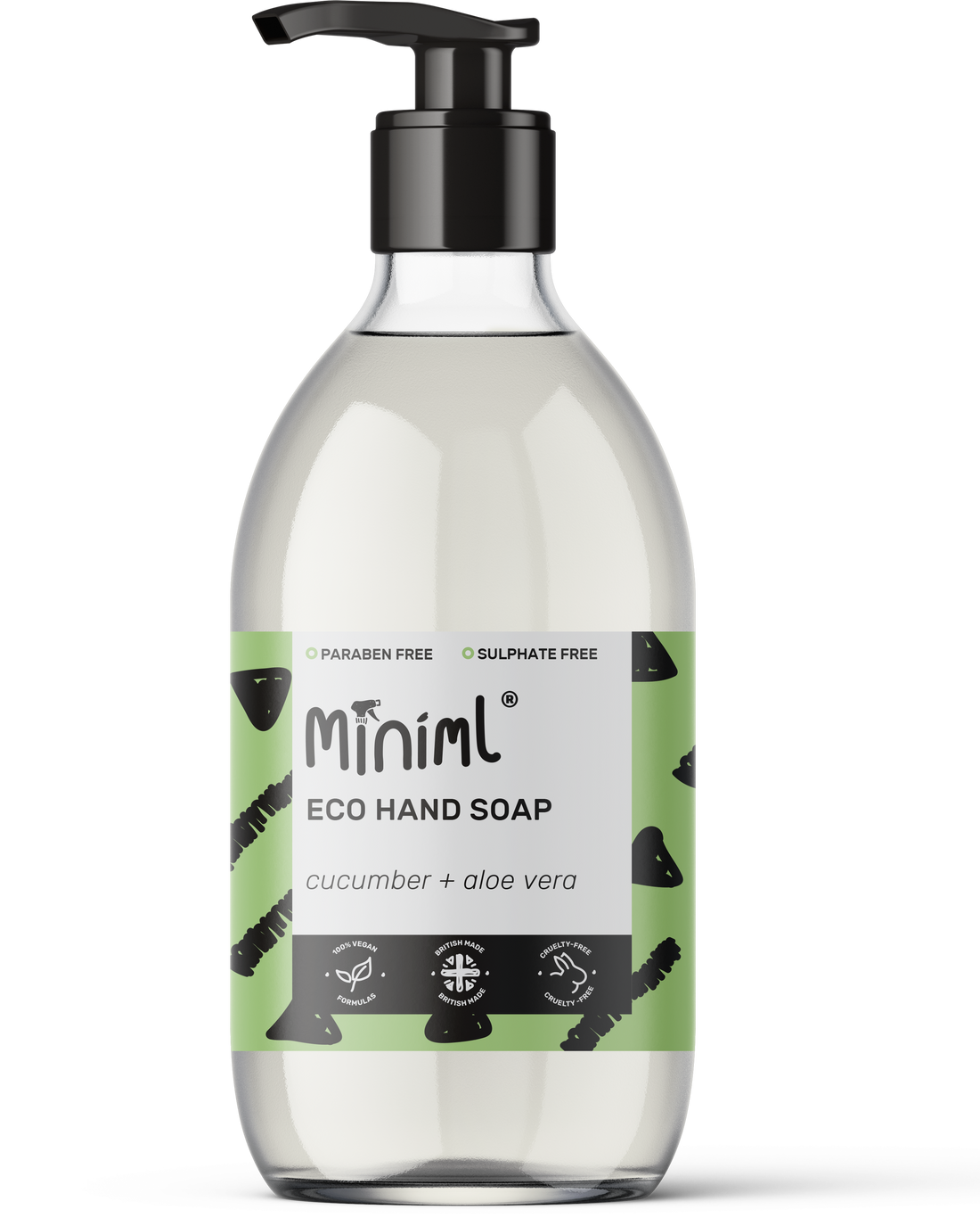 Cucumber & Aloe Hand Soap – 500ml Refillable Glass Bottle
