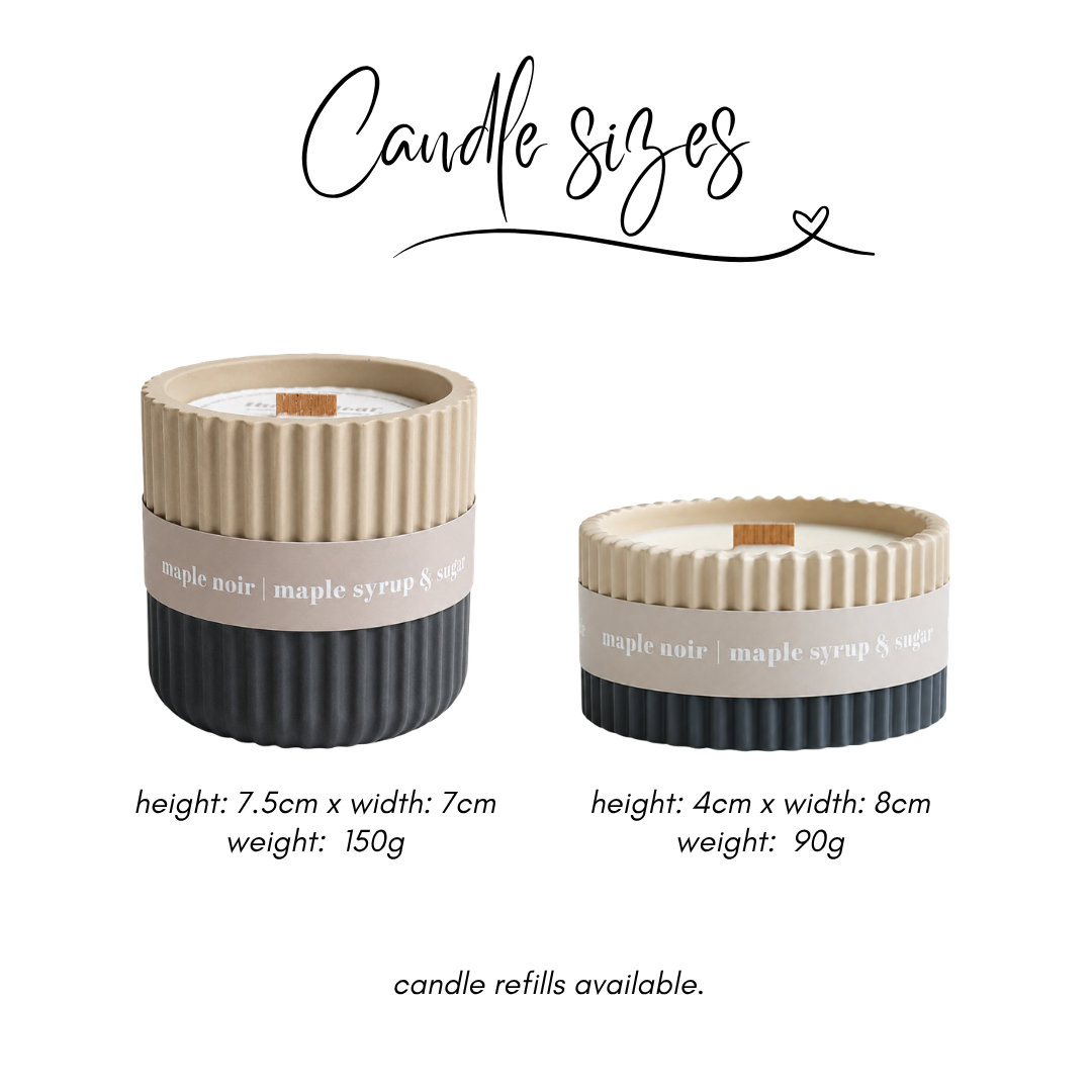 Coffee Scented Refillable Soy Wax Candle | Black Jesmonite | 135g