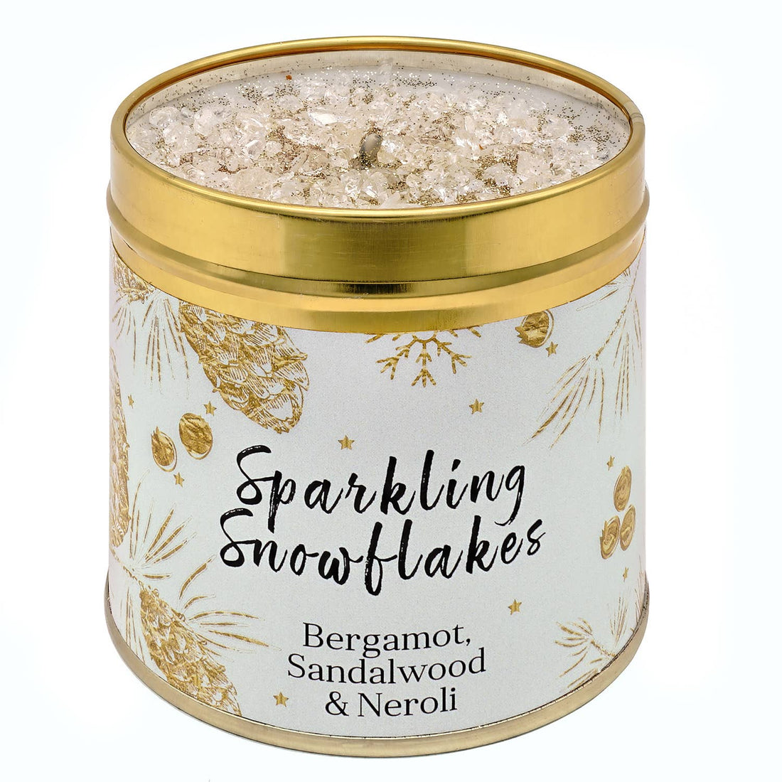 Christmas Elegance Candle – Sparkling Snowflakes with Bergamot, Sandalwood & Neroli