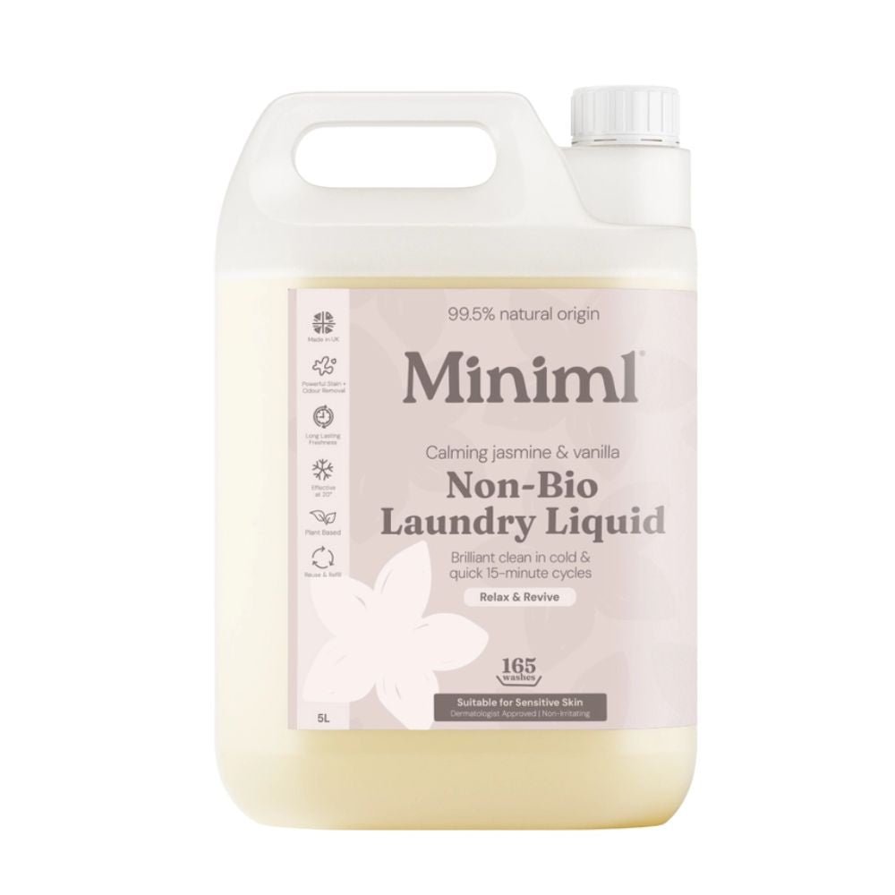 Calming Jasmine + Vanilla Laundry Liquid – 5L Non - Bio Eco Refill - REGN