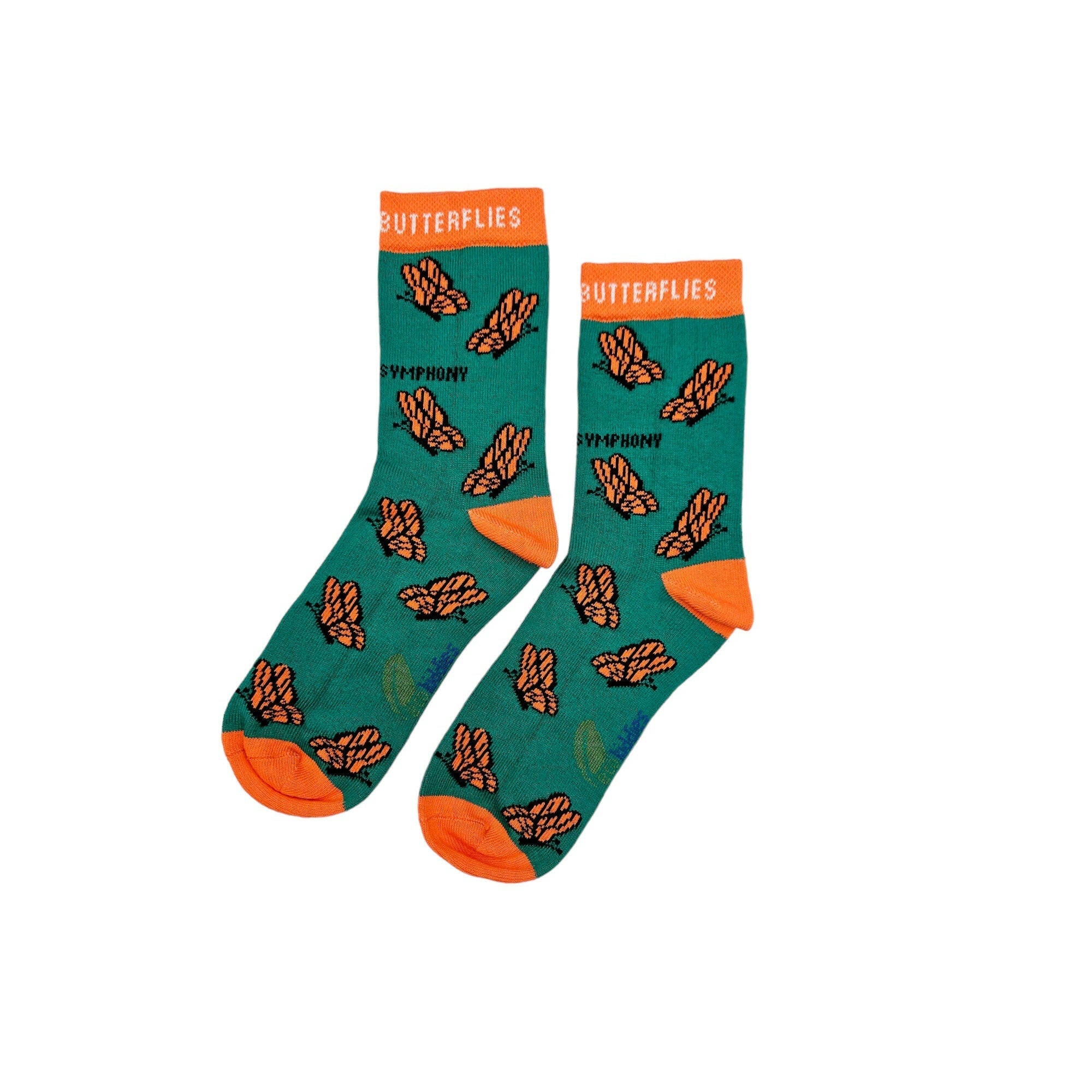 CAREFREE BUTTERFLIES ORGANIC COTTON KIDS SOCKS - REGN