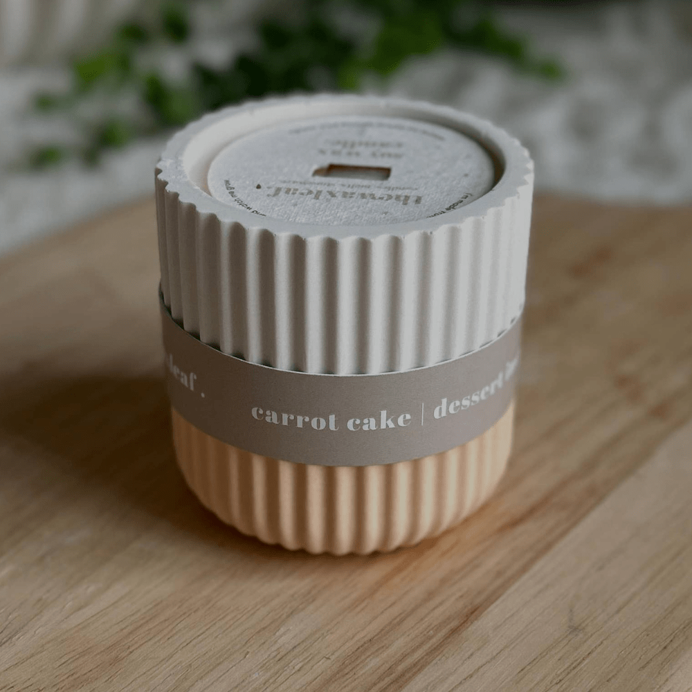 Carrot Cake Scented Soy Wax Refillable Candle – Stone | Up to 32 Hours - REGN
