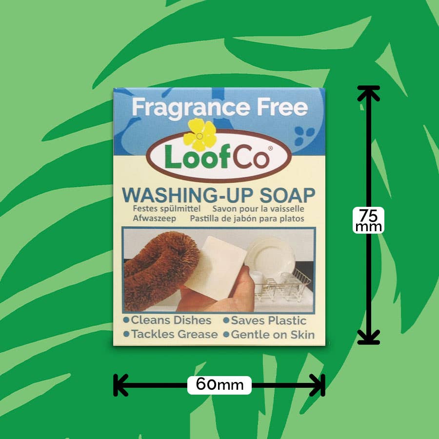LoofCo Dish Washing-Up Soap Bar 100g – Palm Oil Free & Fragrance Free