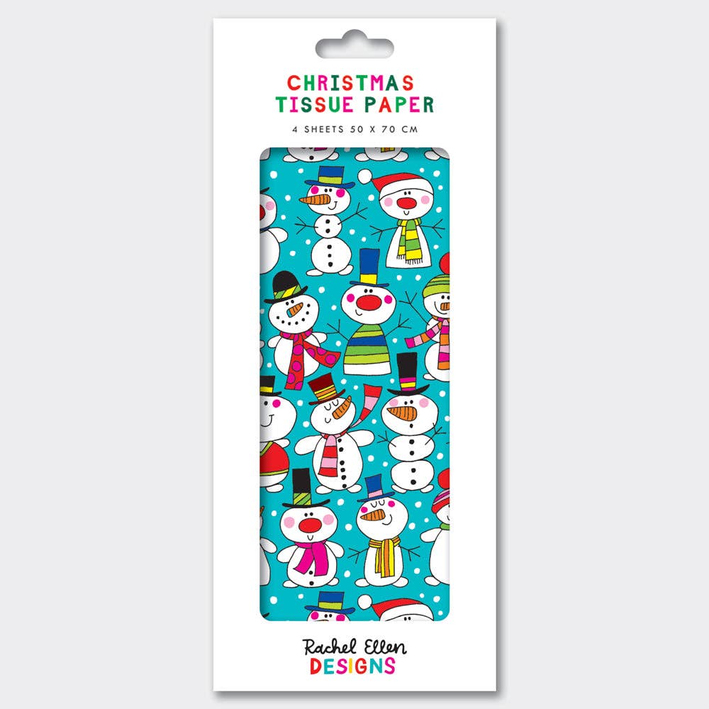 Christmas Tissue Paper – Snowmen | 4 Festive Gift Wrap Sheets