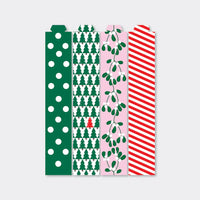 Festive Paper Chains – Christmas Trees, Mistletoe, Spots & Stripes (100 Pack)