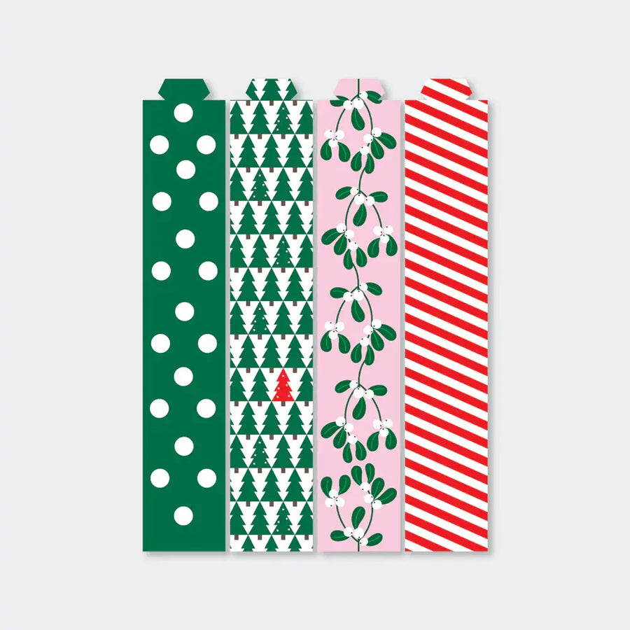 Festive Paper Chains – Christmas Trees, Mistletoe, Spots & Stripes (100 Pack)