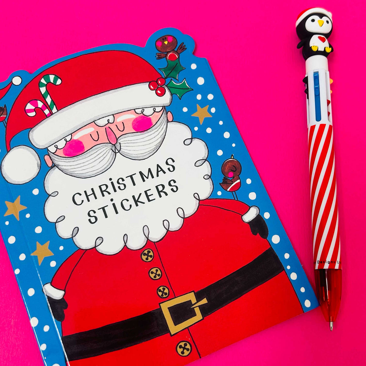Christmas Die-Cut Sticker Book | 8 Sheets of Festive Stickers