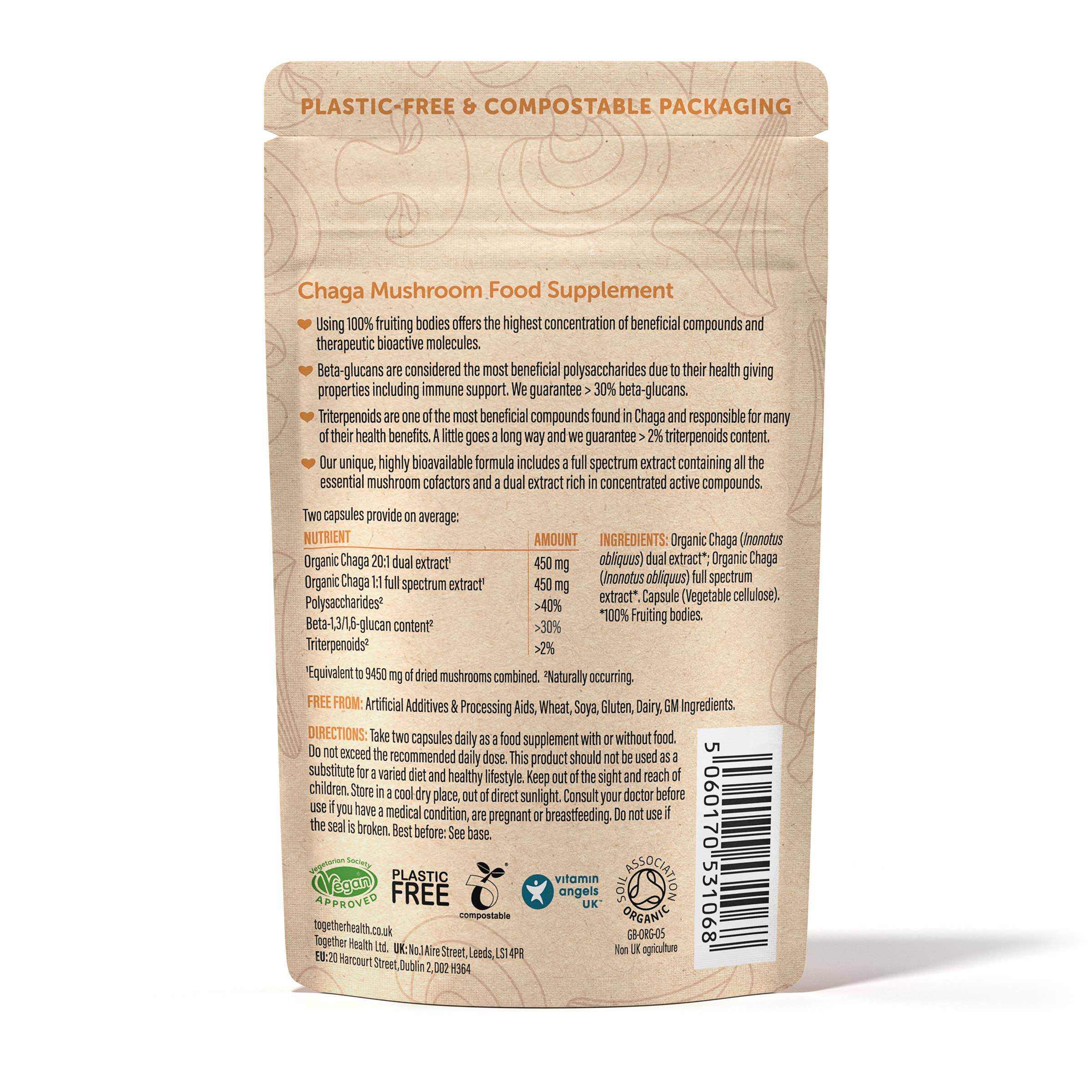 Chaga Mushroom 9450mg - High Strength – 60 Capsules - REGN