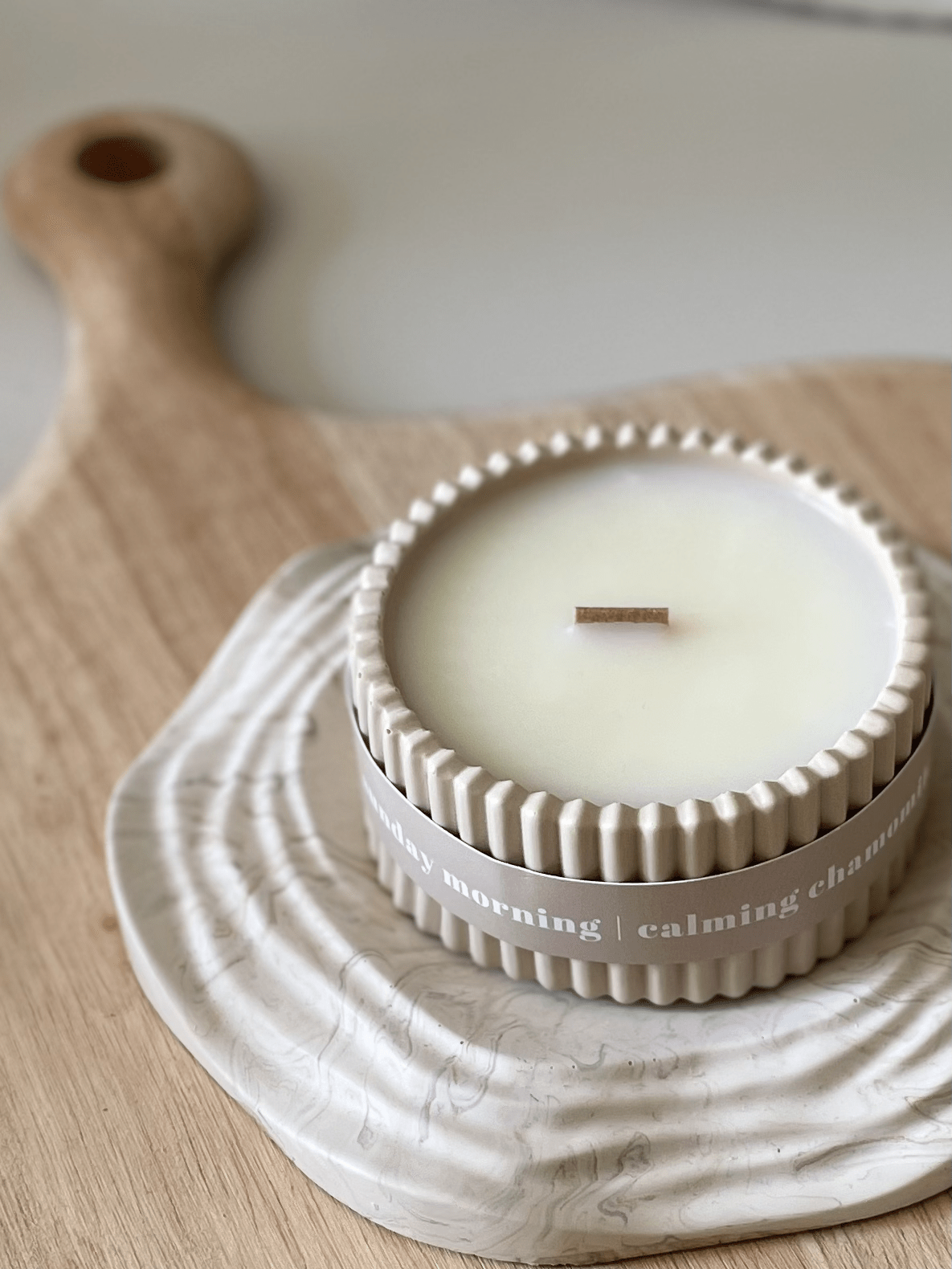 Chamomile Luxury Soy Candle – Relaxing Scandi - Inspired Fragrance - REGN