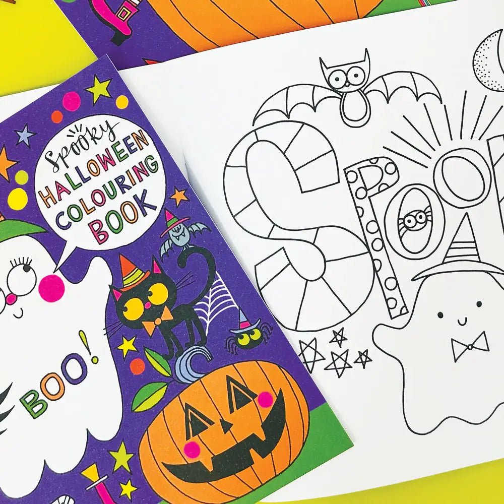 Children's Cute Halloween Colouring Book | Kids Halloween Activity Book | 12 Colouring Pages - REGN