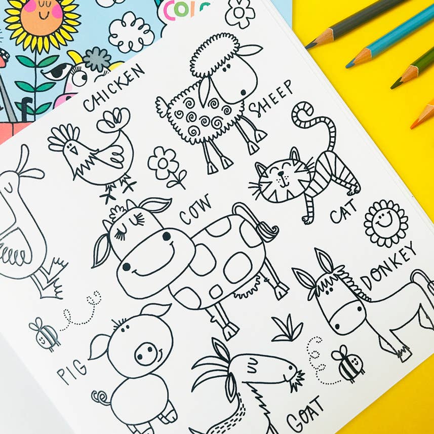 Children’s On The Farm Colouring Book for Animal Lovers - REGN