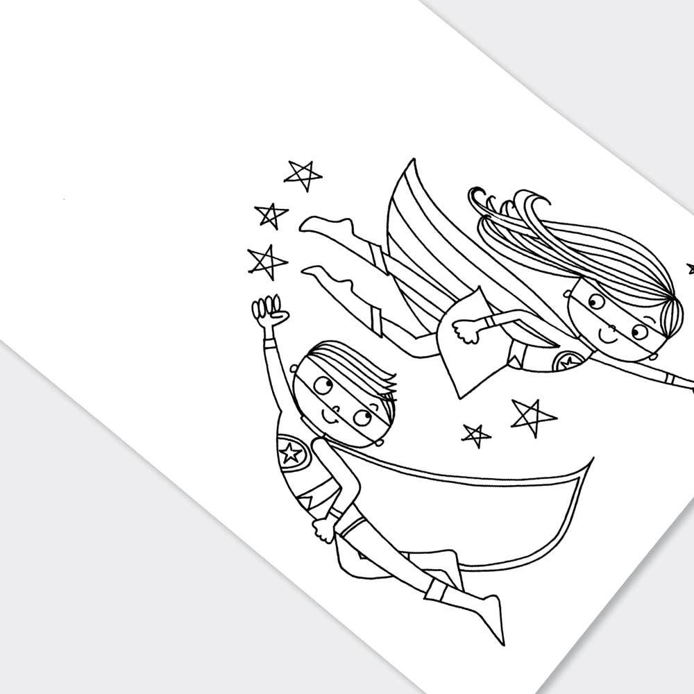 Children’s Super Hero Colouring Book for Creative Adventures - REGN