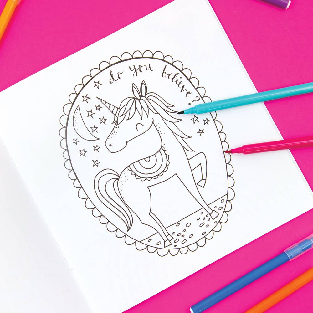 Children’s Unicorns & Rainbows Colouring Book for Creative Fun - REGN