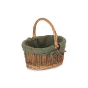 Child's Country Oval Shopper With Green Tweed Lining - REGN