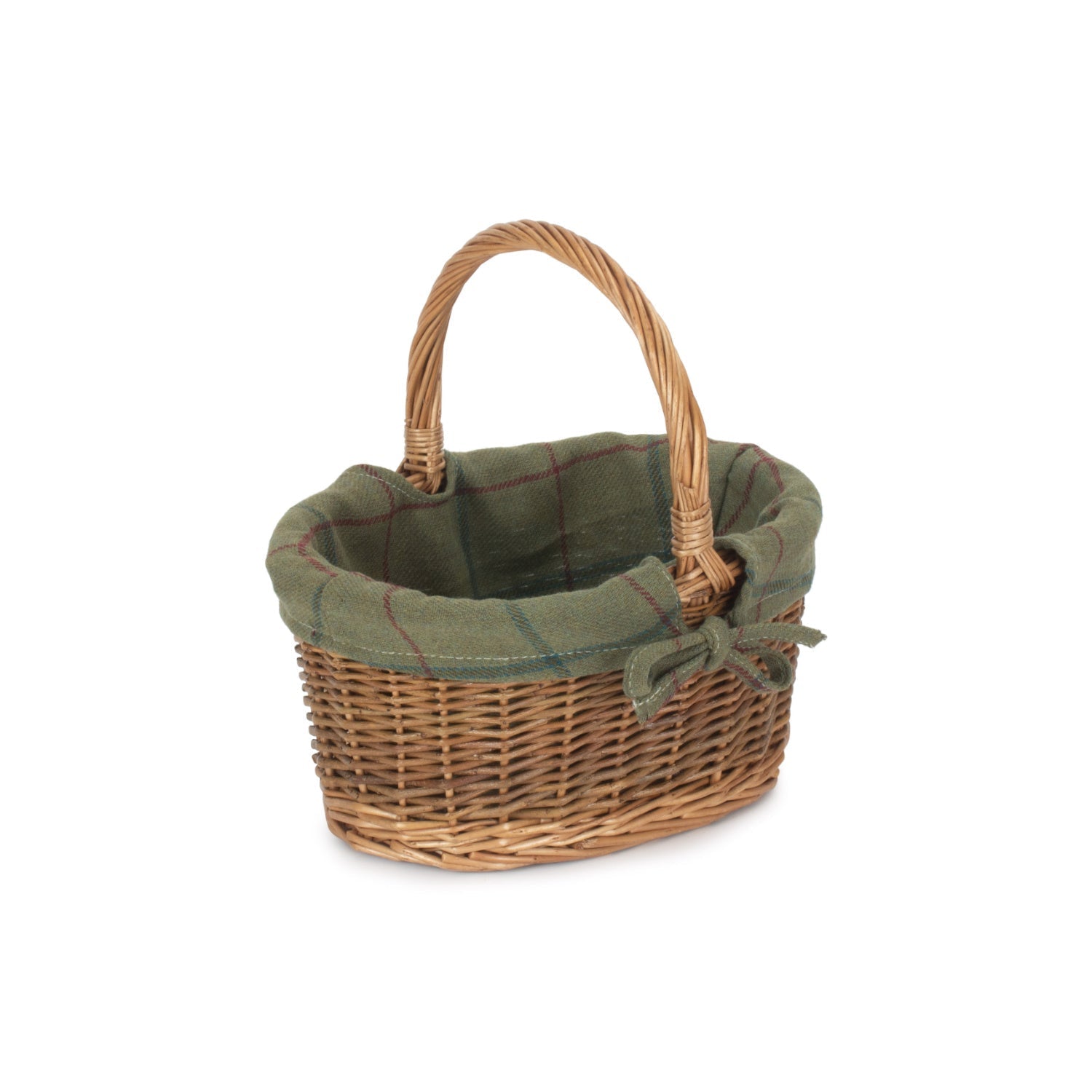 Child's Country Oval Shopper With Green Tweed Lining - REGN