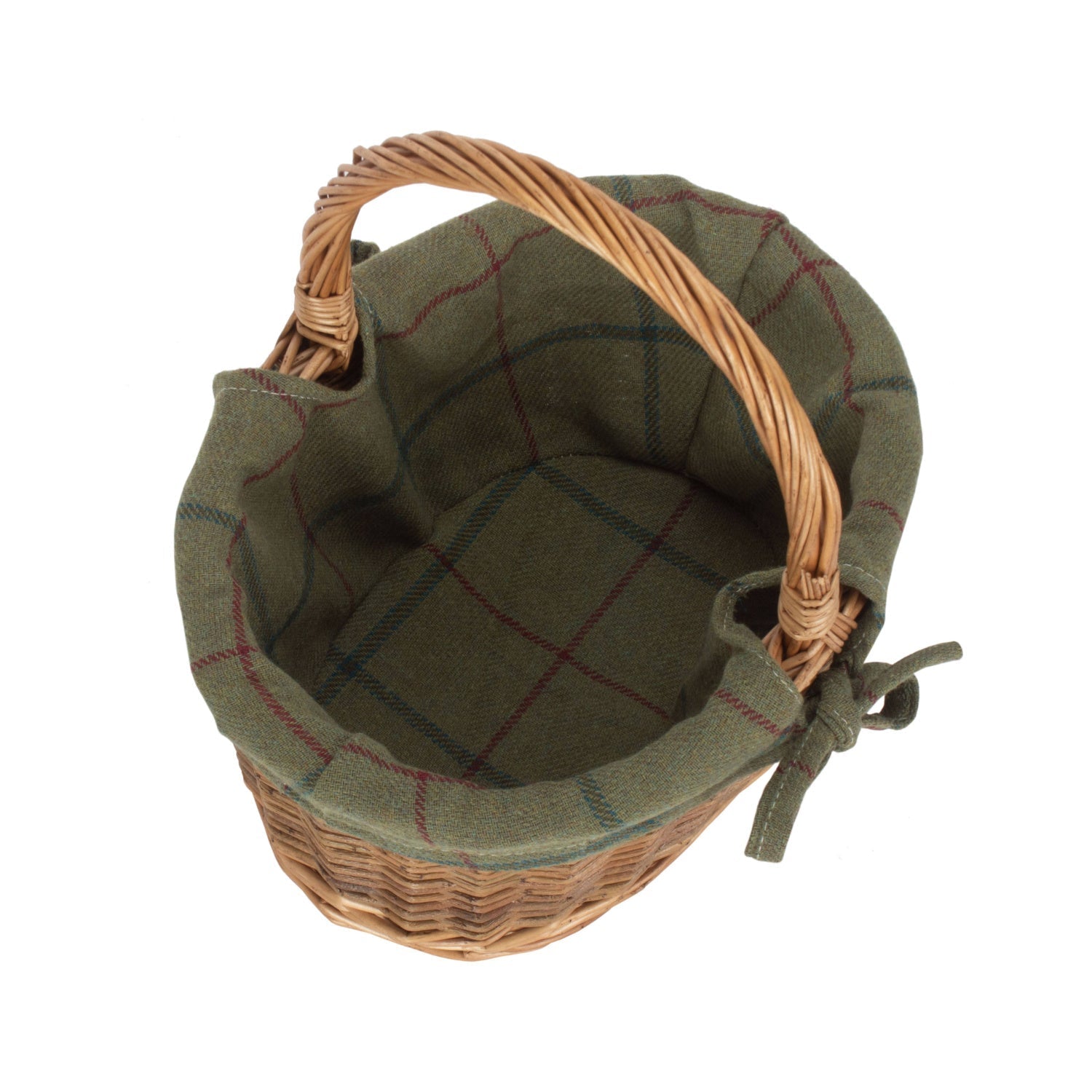Child's Country Oval Shopper With Green Tweed Lining - REGN
