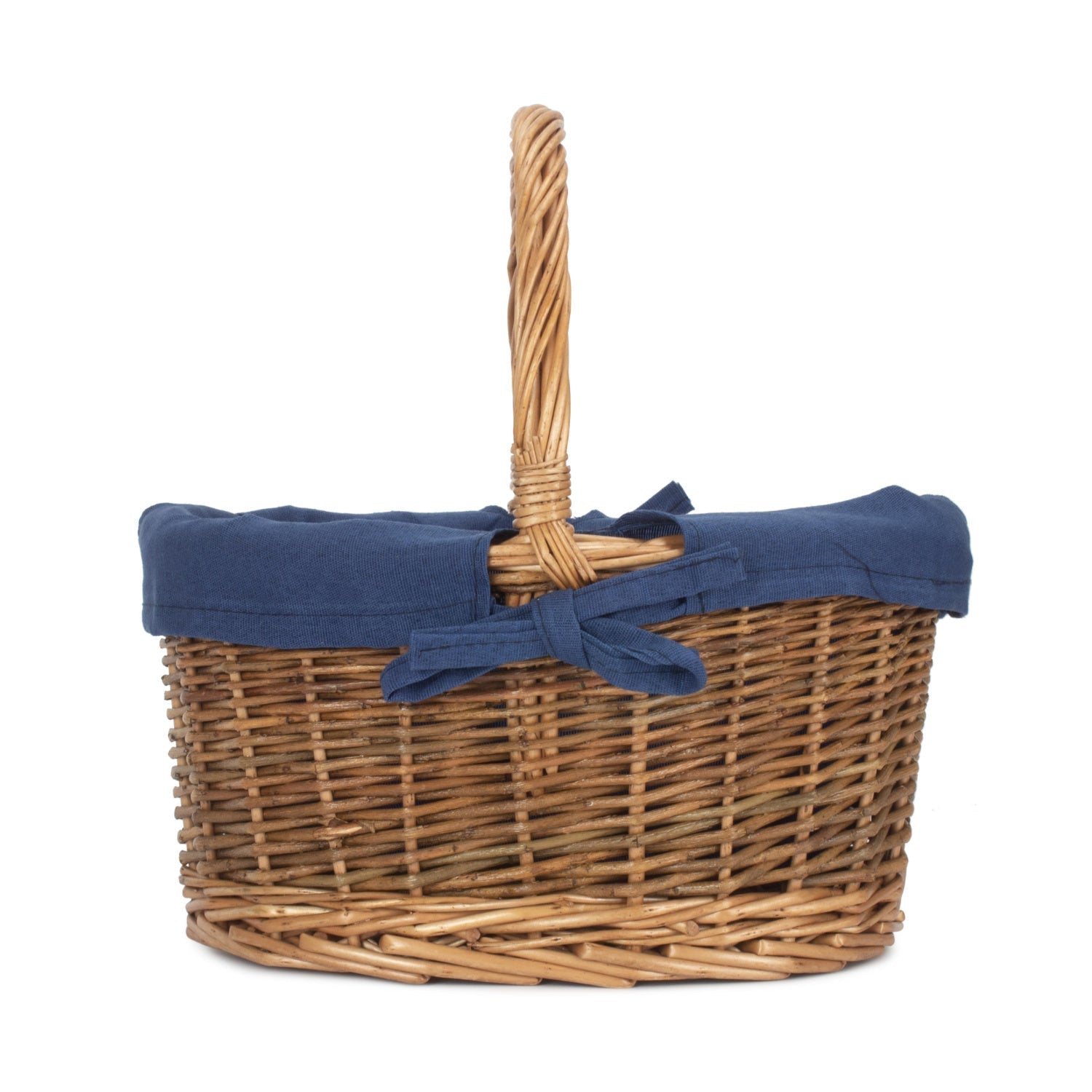 Child's Country Oval Shopper With Navy Blue Lining - REGN