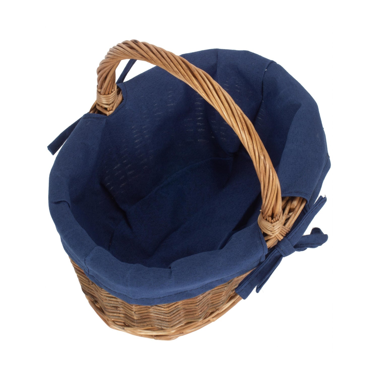 Child's Country Oval Shopper With Navy Blue Lining - REGN