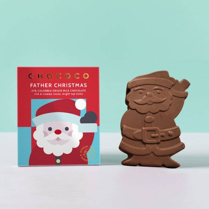 Chococo 47% Milk Chocolate Father Christmas | Handcrafted in Dorset - REGN